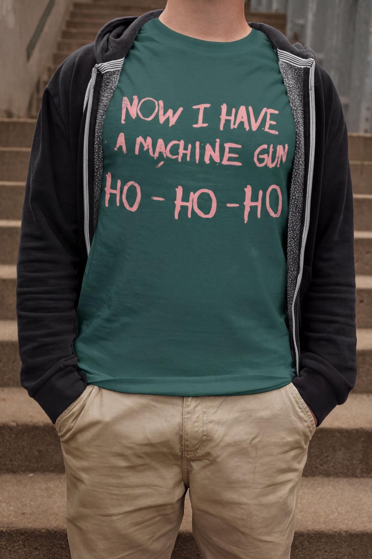 Comfort Colors® Now I Have a Machine Gun Shirt, Funny Christmas Tee, Holiday Graphic, Festive Gift