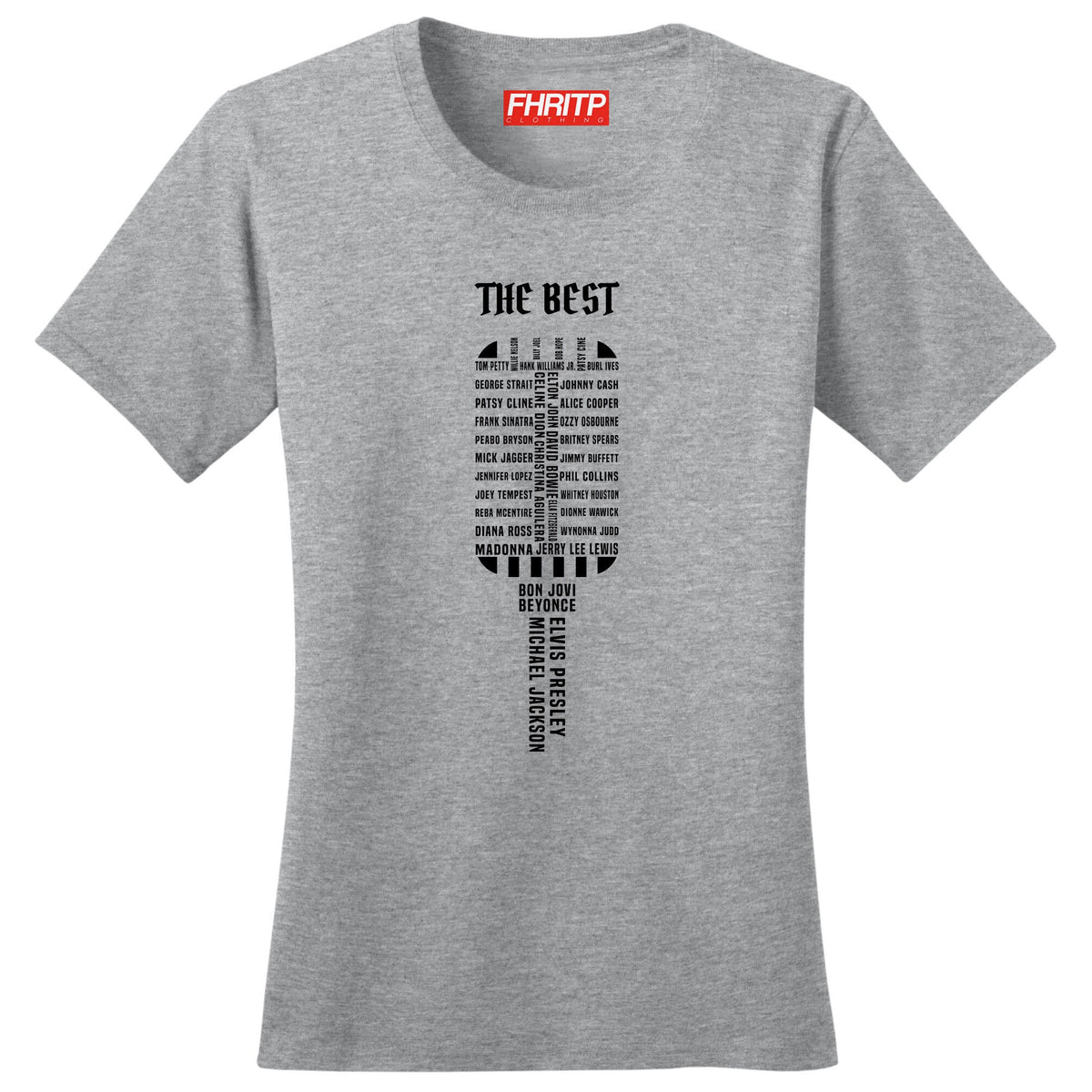 Ladies Vocal Legends Microphone Singer Singing Mic Tribute T shirt Tee Top T-shirt