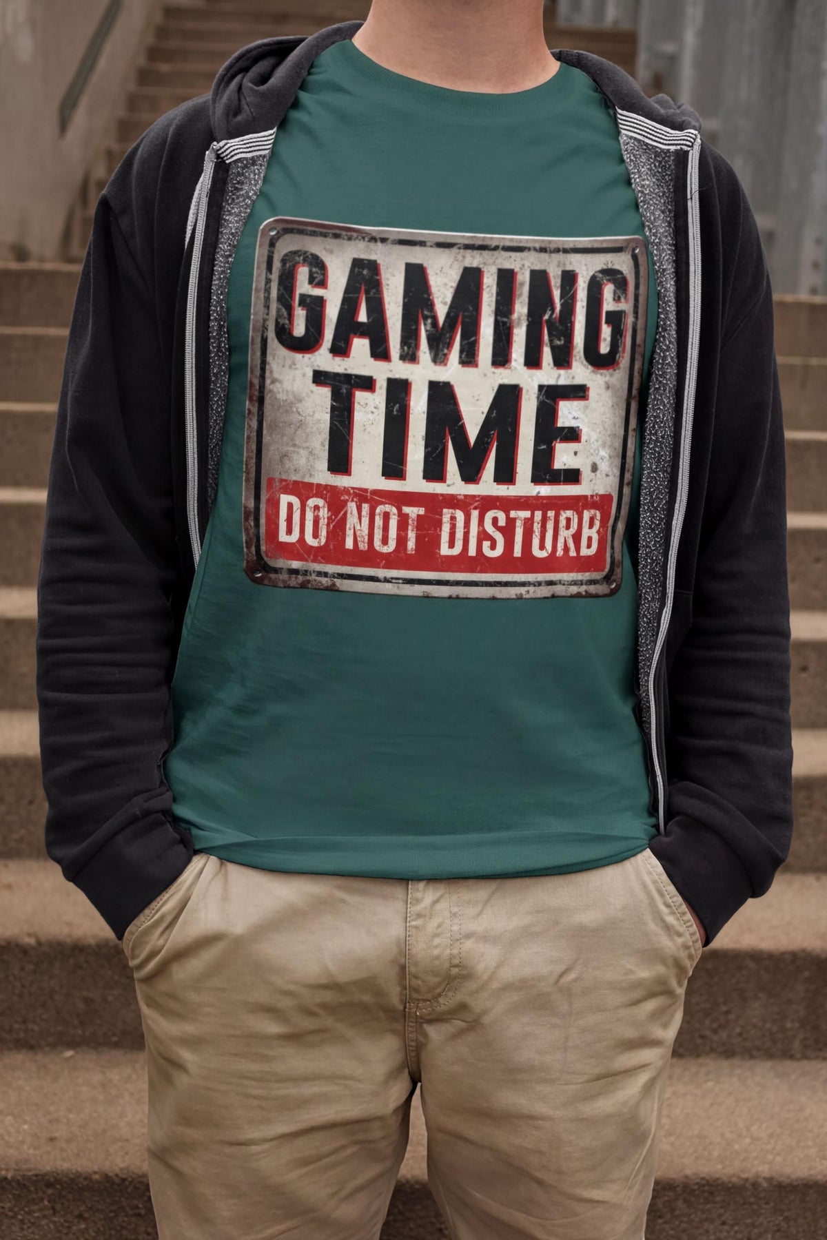 Comfort Colors® Funny Gaming T-Shirt, Do Not Disturb Warning Sign Tee, Top for Gamers