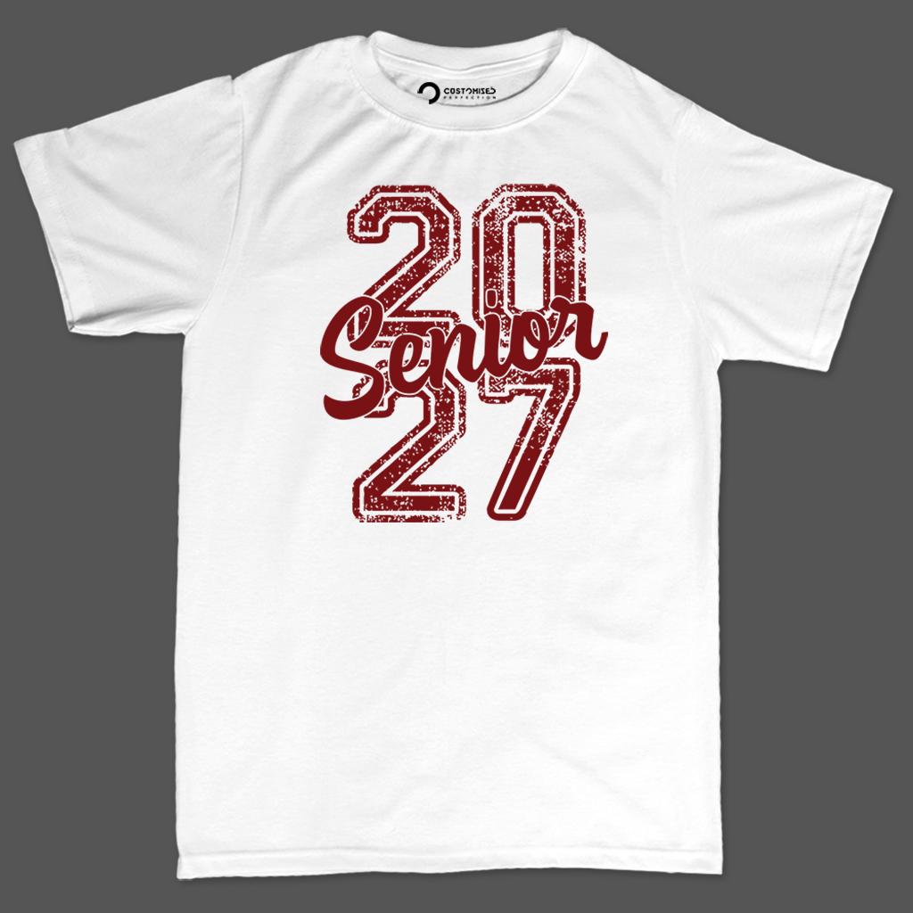 Senior 2027 Shirt | Distressed Varsity Hoodie | Class Of 2027 Grad Gift