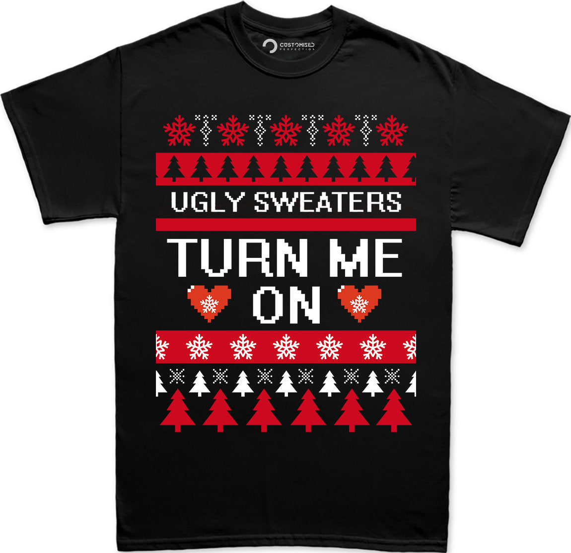 Funny Christmas Shirt for Men, Funny Christmas Gift T shirt, Ugly Christmas Tee, Funny Holiday Shirt, Ugly Sweaters Turn Me On Mens T shirt
