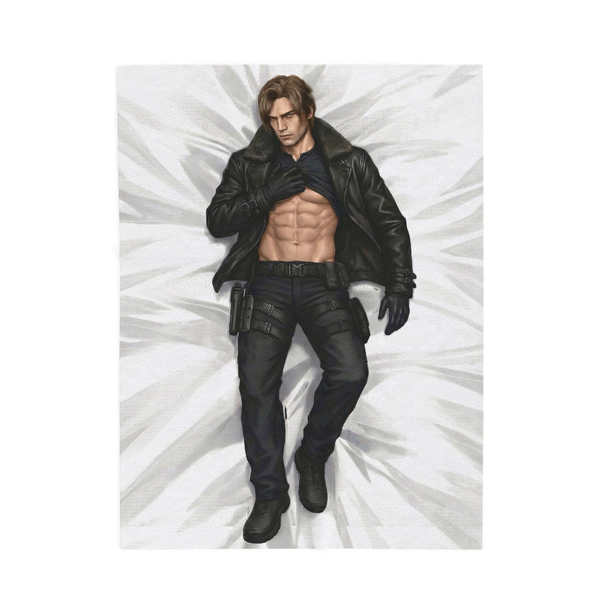 Leon Kennedy Resident Evil 9 Velveteen Plush Blanket, RE9 Game Fan Gift