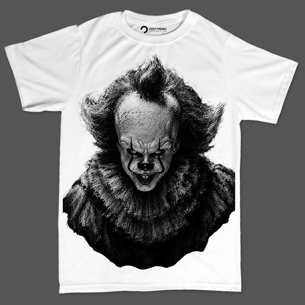 Comfort Colors® Evil Horror Clown Graphic Tee, Scary Halloween Costume Top, Spooky Gothic Gift
