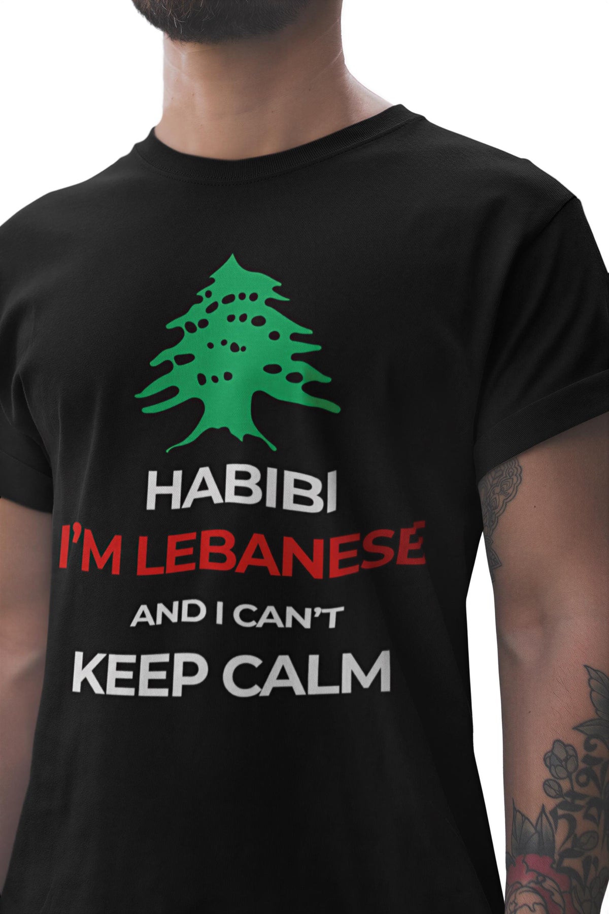 Lebanon Flag Shirt, Comfort Colors® Habibi Design Tee - Lebanese Pride Graphic Top, Cedar Tree Tshirt