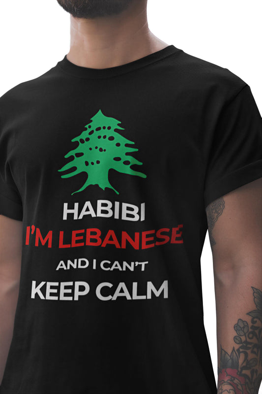 Lebanon Flag Shirt, Comfort Colors® Habibi Design Tee - Lebanese Pride Graphic Top, Cedar Tree Tshirt