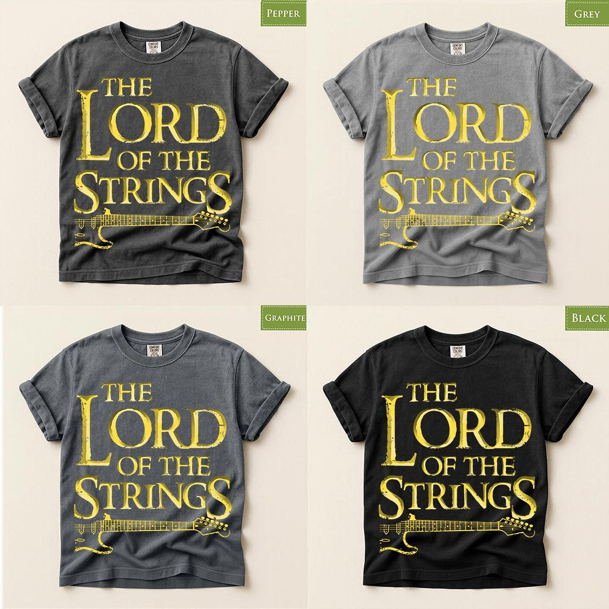 Comfort Colors® Lord of the Strings Guitar T-shirt, Guitar Player Shirt
