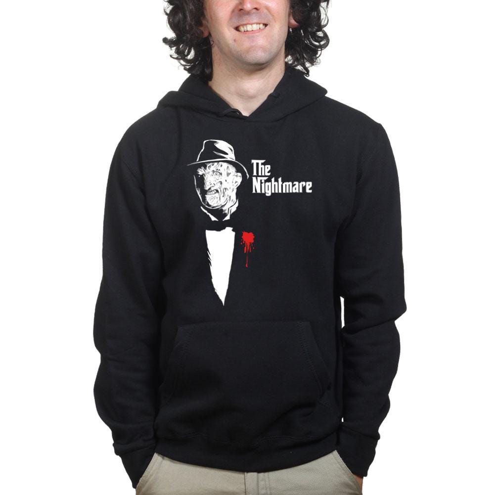 Scarred Villain Mob Boss Shirt, Dream Stalker Parody T-Shirt, Bloody Tuxedo Fedora Hoodie, Dark Comedy Horror Sweatshirt, Halloween Tee Gift