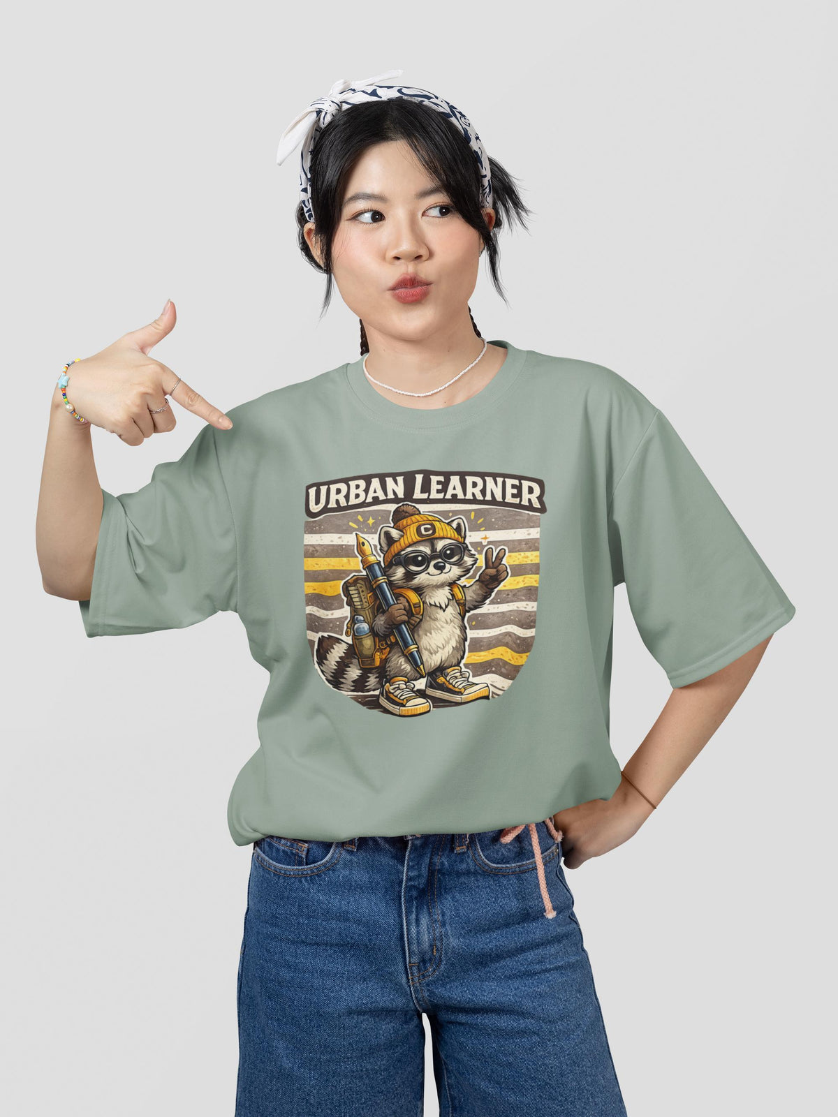 Comfort Colors® Urban Learner Raccoon Shirt, Back to School Tee, Cute Student Gift