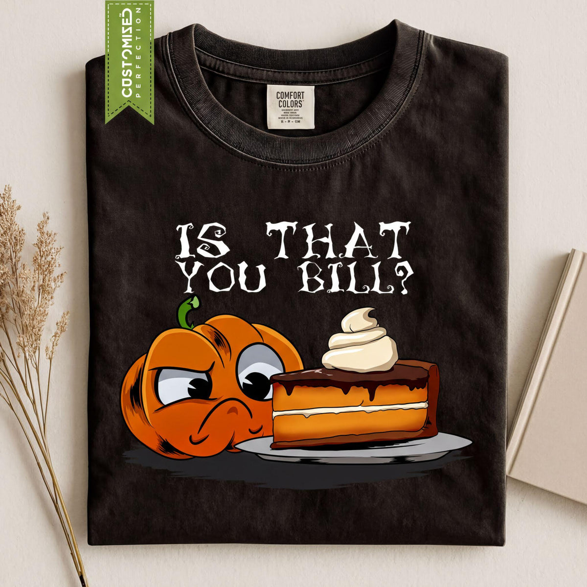 Comfort Colors® Halloween Funny Pumpkin Cake Shirt, Spooky Season Tee, Trick Or Treat Costume Top