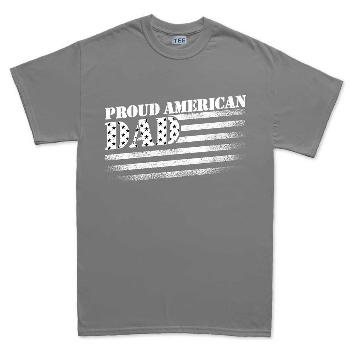 Proud American Dad Shirt, Patriotic Father's Day Gift, Papa Mens Tee Top