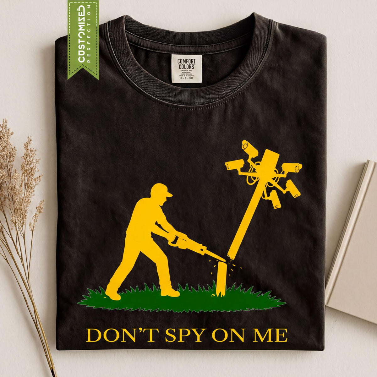 Comfort Colors® Flock Camera Shirt, Dont Spy on Me Tee, Anti Surveillance Political Tshirt
