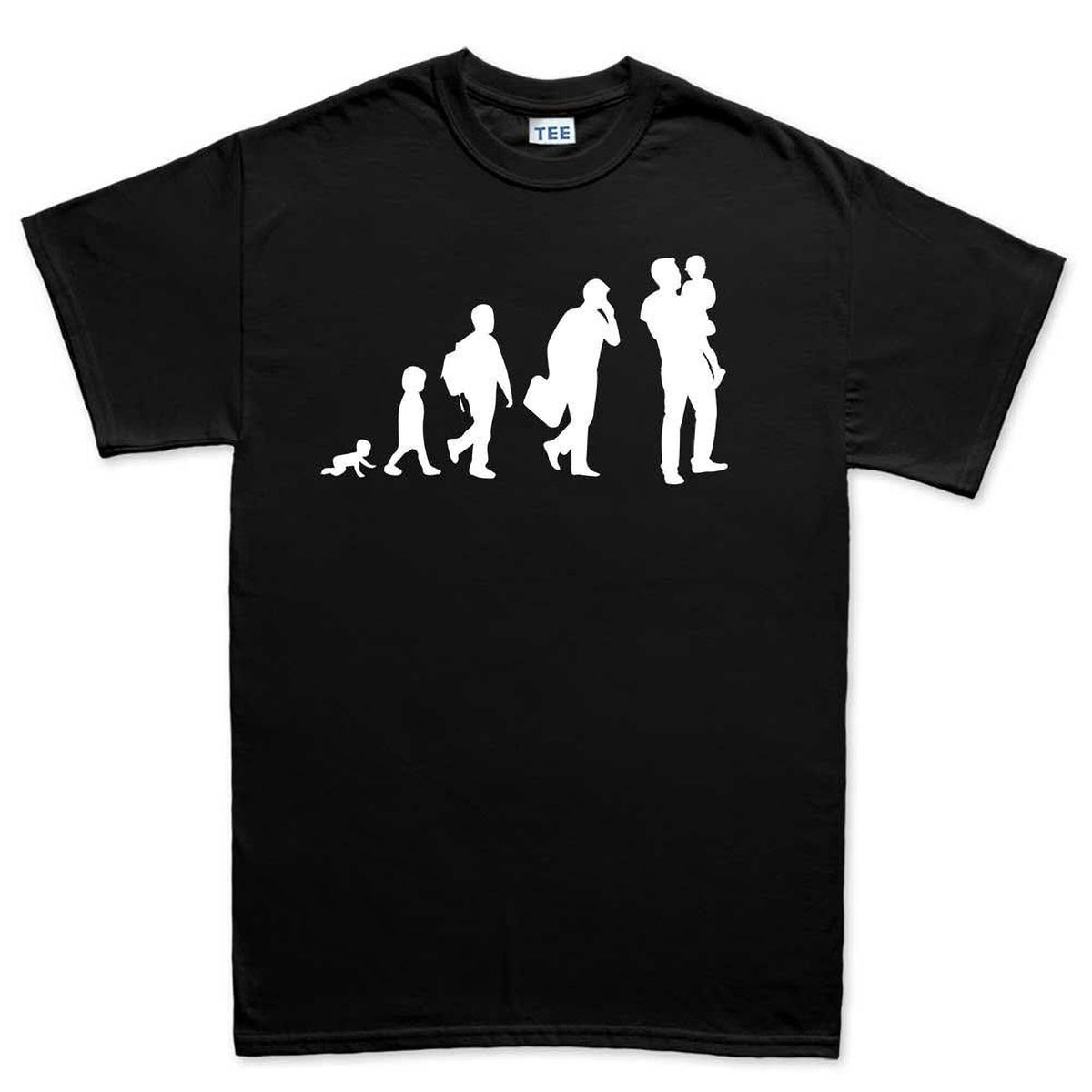 Fatherhood Evolution Shirt: Comfort Colors® Funny Dad Graphic Tee