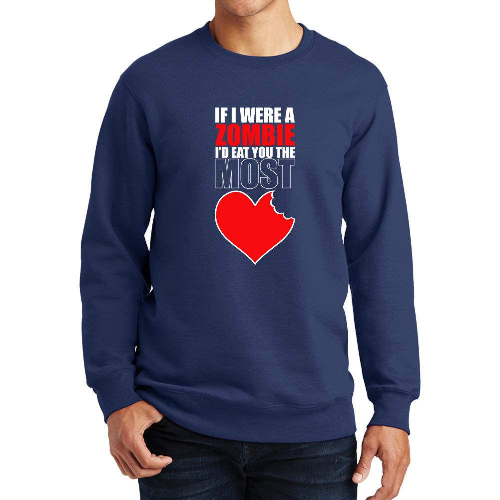 If I Were A Zombie Shirt, Funny Zombie Love T-Shirt, Bitten Heart Halloween Hoodie, Romantic Zombie Sweatshirt