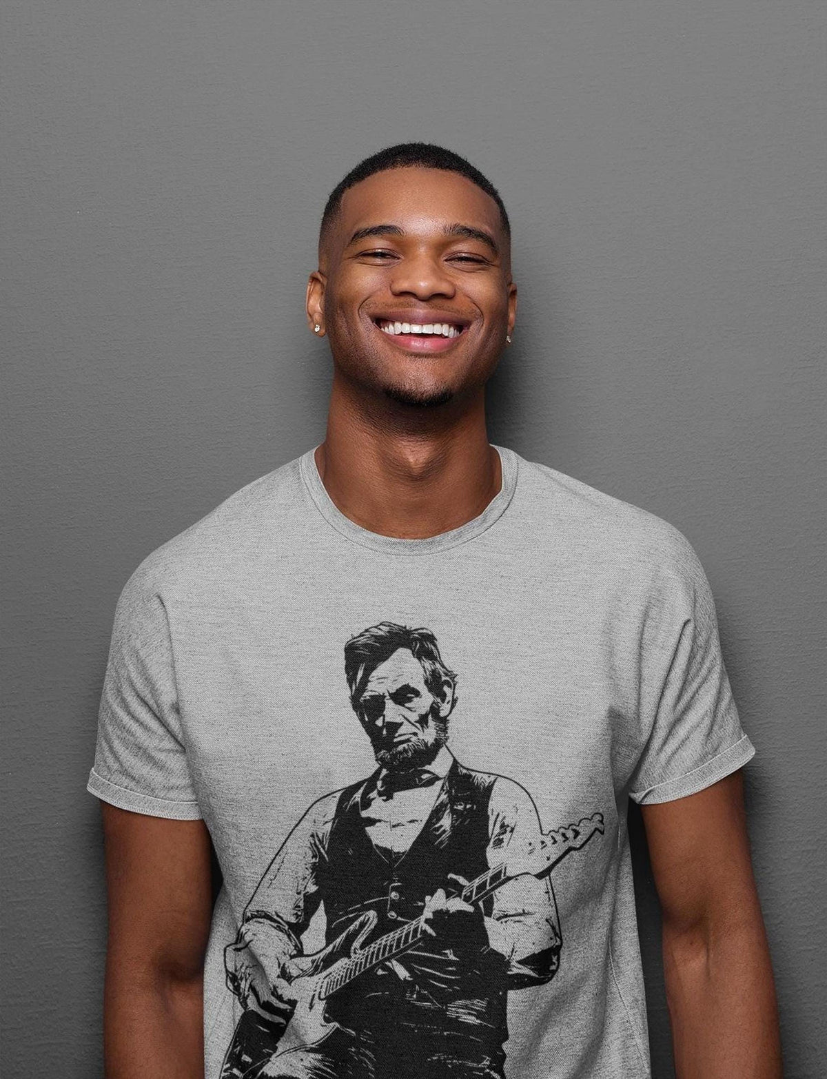Abraham Lincoln Guitar Tee: Retro Music Shirt, Politics Humor Gift