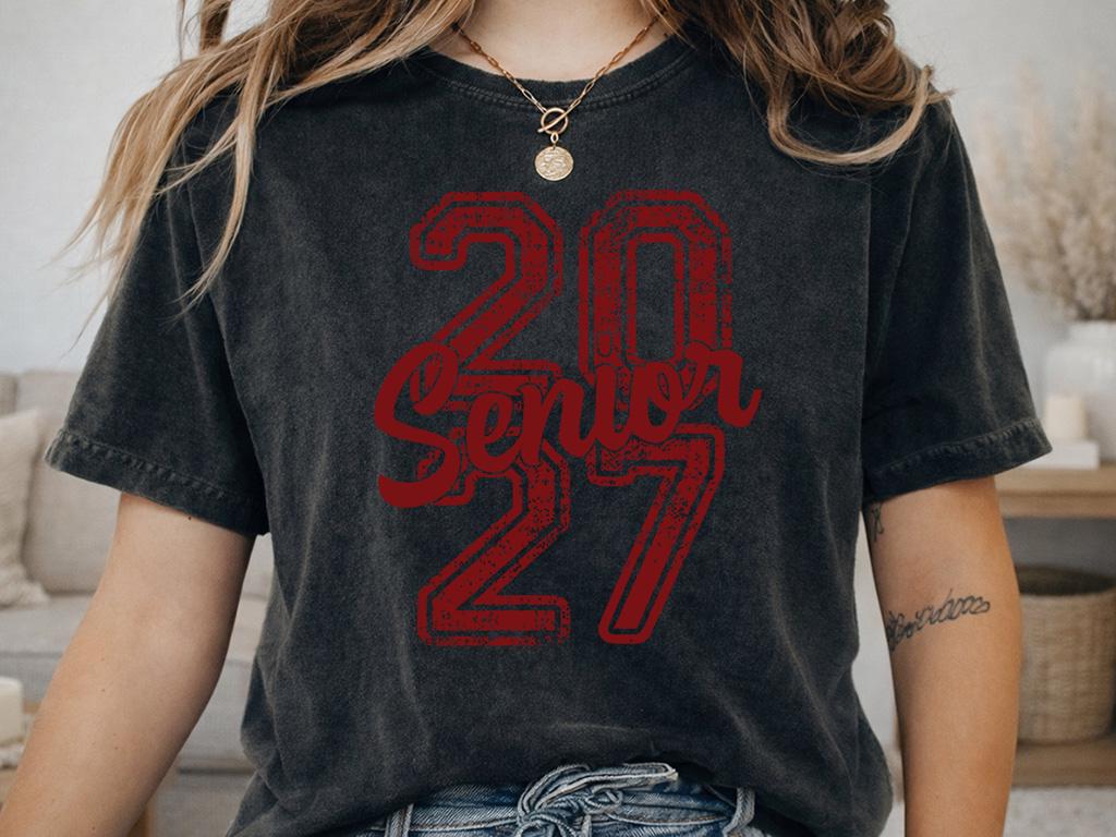 Comfort Colors® Senior 2027 Shirt, Class of 2027 Graduation Tee, Back to School High School Senior Gift