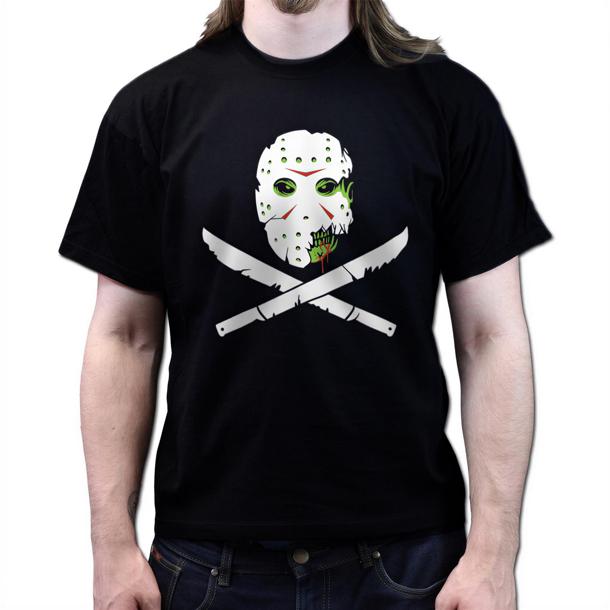 Horror Mask Crossbones Shirt, Hockey Mask Machete Flag T-Shirt, Skull Crossbones Horror Hoodie, Slasher Pirate Sweatshirt