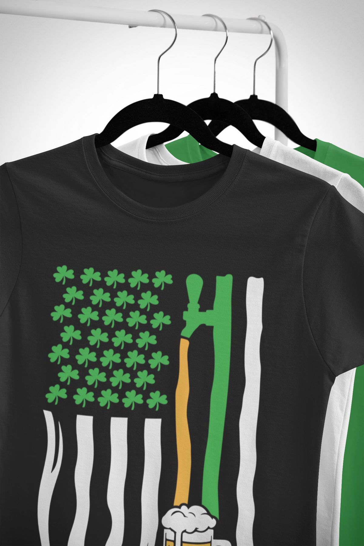 Funny Beer St. Patricks Day Shirt, Irish American Flag Tee, Ireland Gift