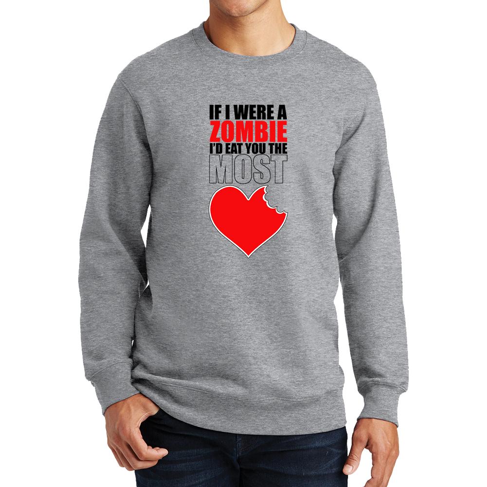 If I Were A Zombie Shirt, Funny Zombie Love T-Shirt, Bitten Heart Halloween Hoodie, Romantic Zombie Sweatshirt