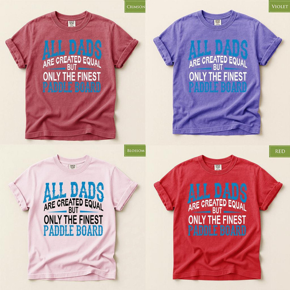 Paddle Board Dad Shirt: Comfort Colors® Lake Life and Beach Fathers Tee