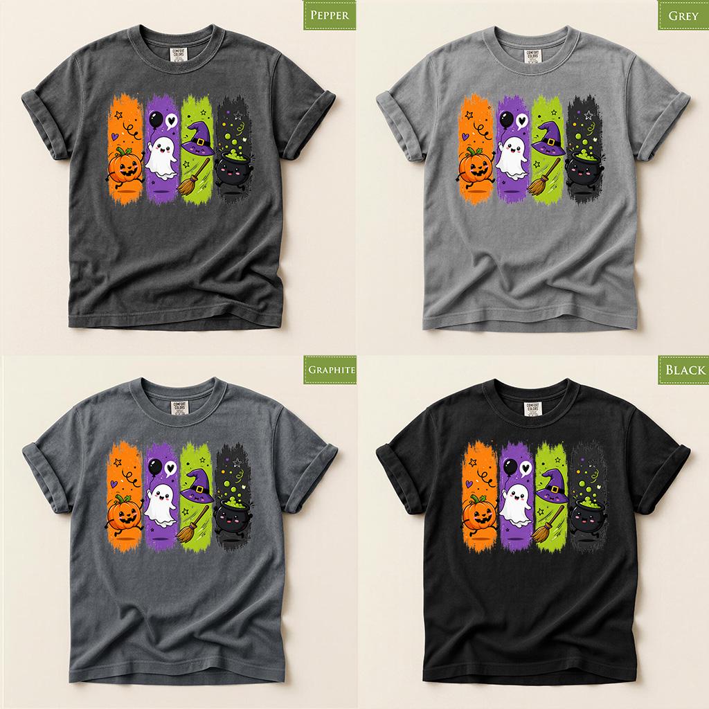 Comfort Colors® Cute Halloween School Friends Shirt, Back to School Cute top, Spooky Fall Classroom Educator Tee