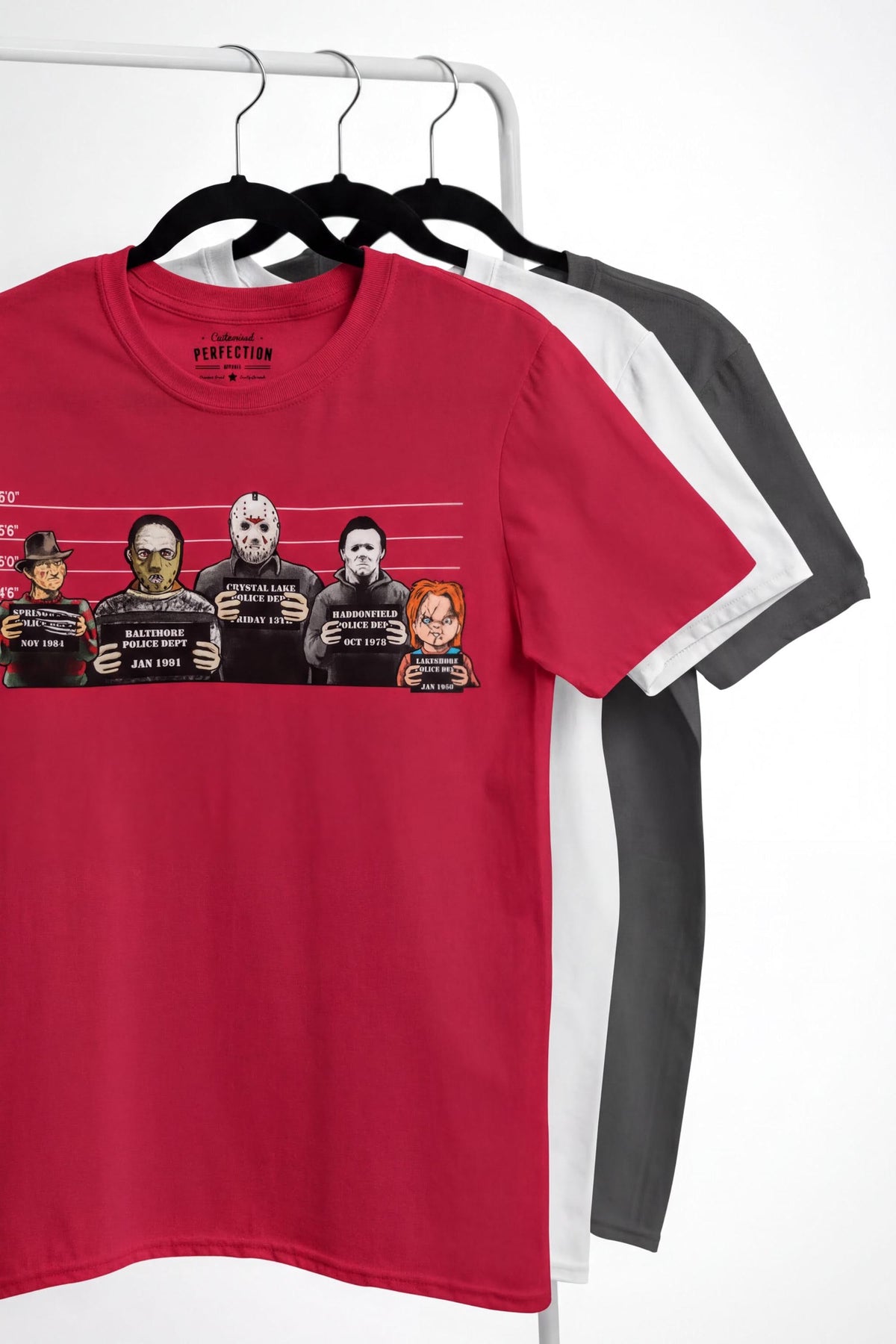 Comfort Colors® The Usual Horror Suspects Halloween T-shirt, Funny Slasher Movie Tee, Fall Autumn Tshirt