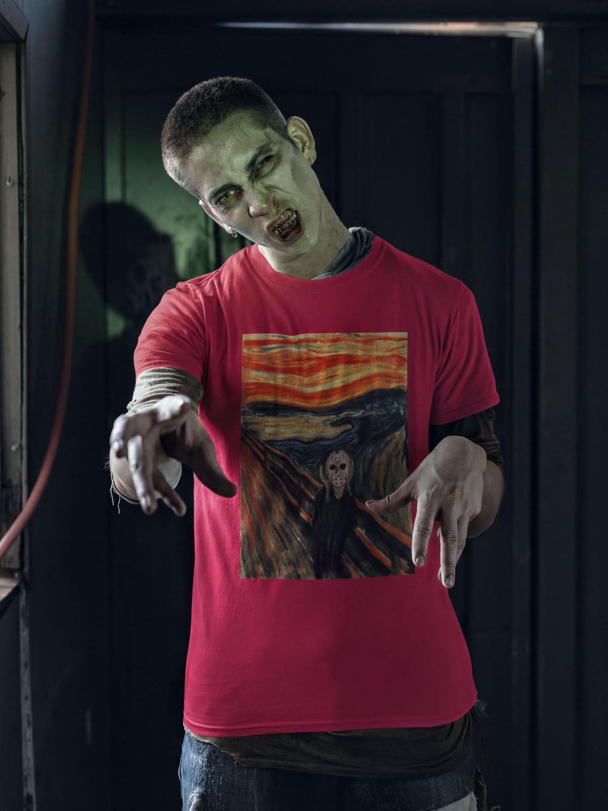 Comfort Colors® Halloween Scream Edvard Munch Shirt, Jason Mask Tee, Scary Costume Fall Autumn Top