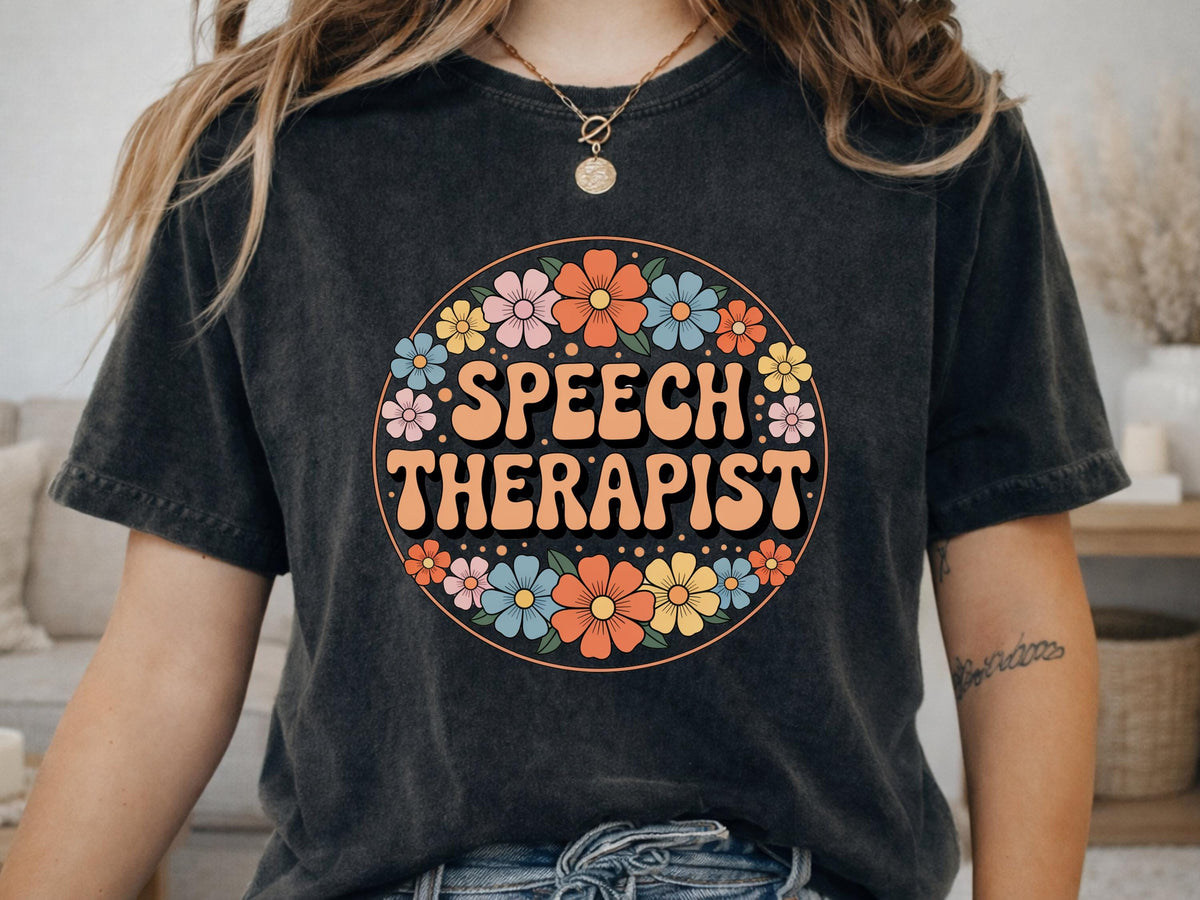 Speech Therapist Shirt | Retro Floral SLP Hoodie | Speech Language Gift