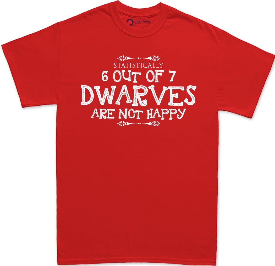 Funny Christmas Seven Dwarfs Shirt, Funny Christmas Shirt, Funny Holiday Shirt, Funny Christmas Tee, 6 out of 7 Dwarves Not Happy Men Shirt
