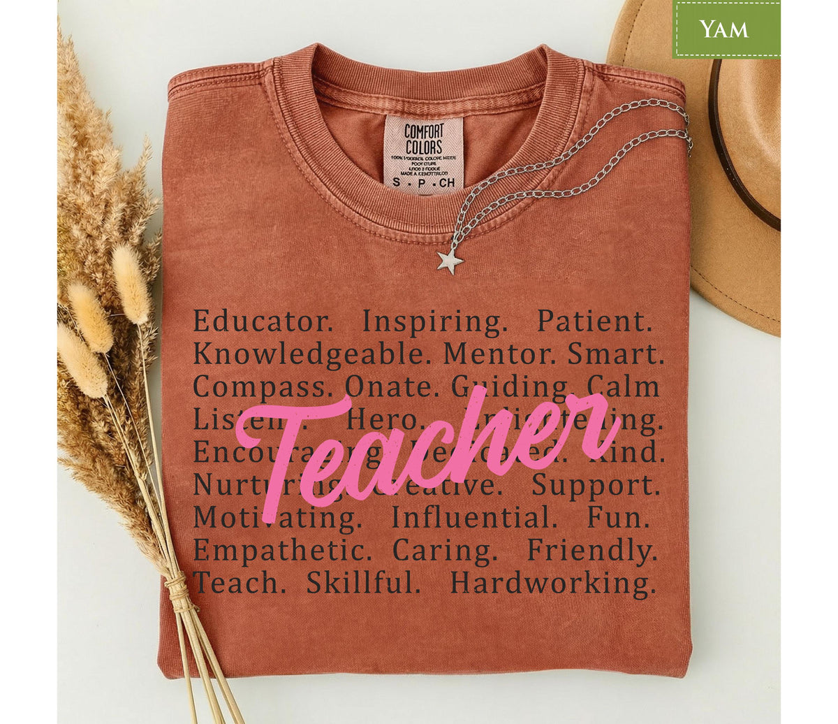 Comfort Colors® Teacher Appreciation Shirt, Inspirational Educator Classroom Gift Graphic Tee, Back To School Top