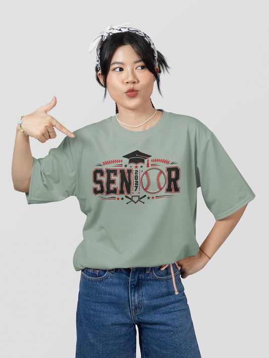 Comfort Colors® Senior 2027 Baseball Shirt, Class of 2027 Graduate Sports Fan Graduation Tee