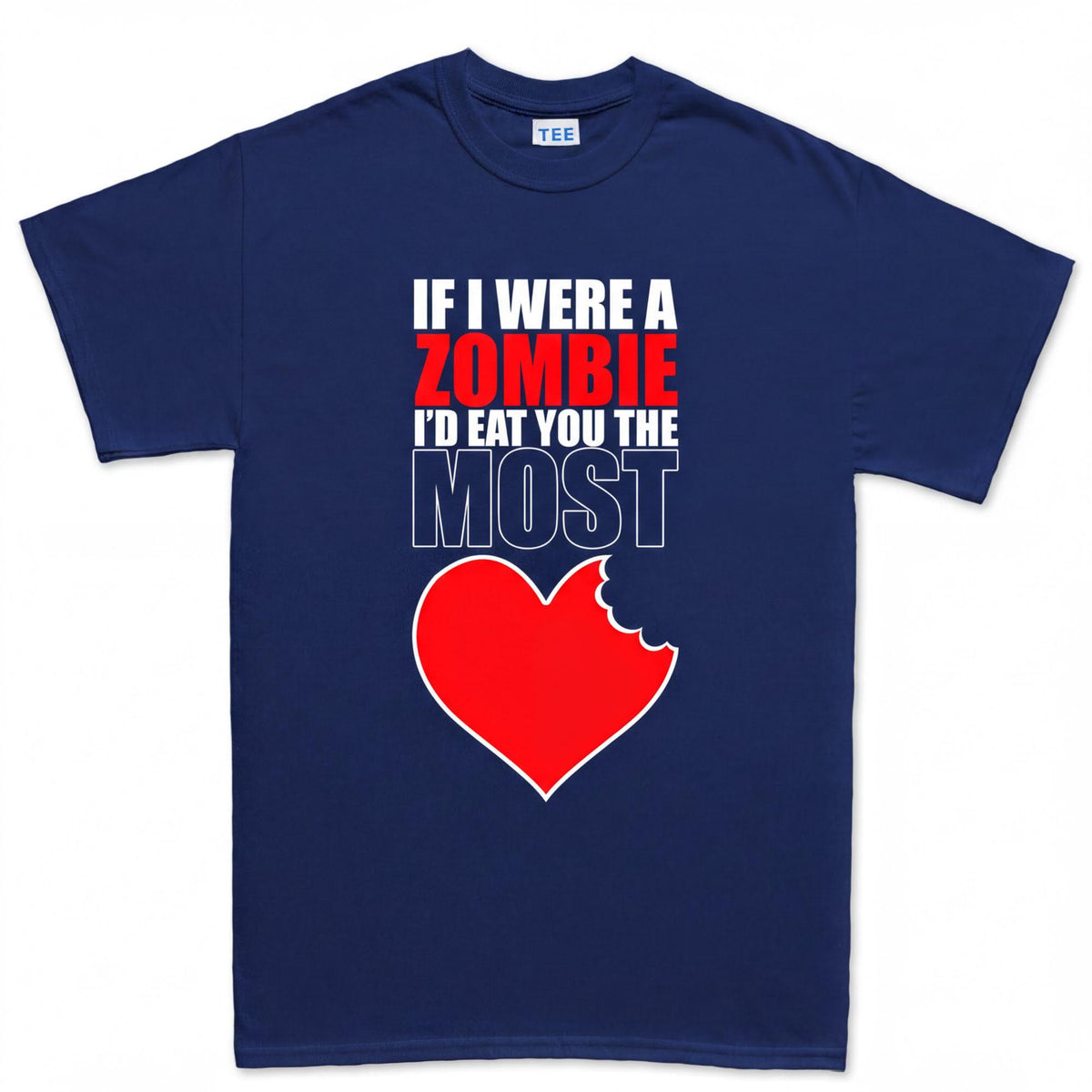 If I Were A Zombie Shirt, Funny Zombie Love T-Shirt, Bitten Heart Halloween Hoodie, Romantic Zombie Sweatshirt