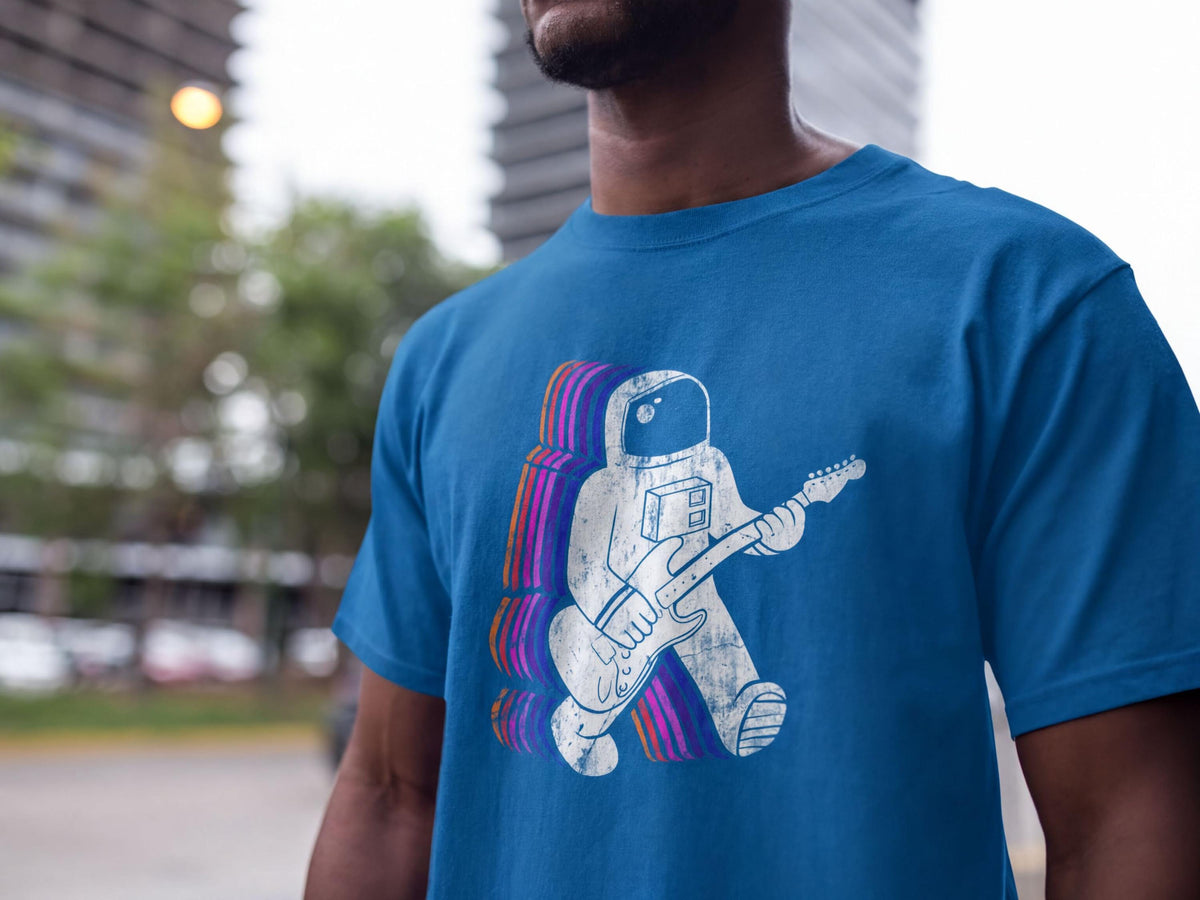 Comfort Colors® Astronaut Guitar T-Shirt, Electric Guitar Player Tee, Rock Music Gift