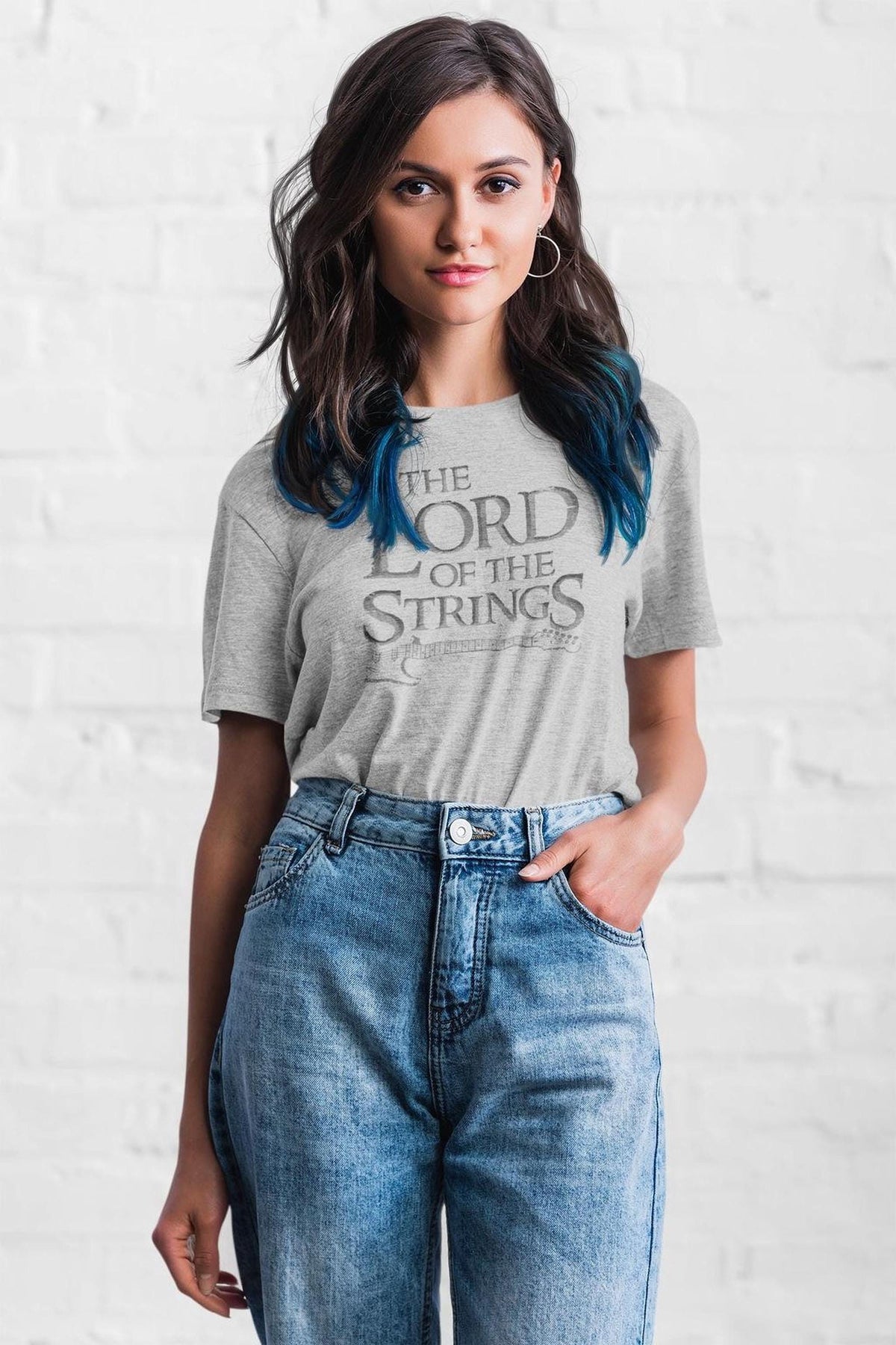 Lord of the Strings Guitar Shirt  Funny Rock Music Rings Tee