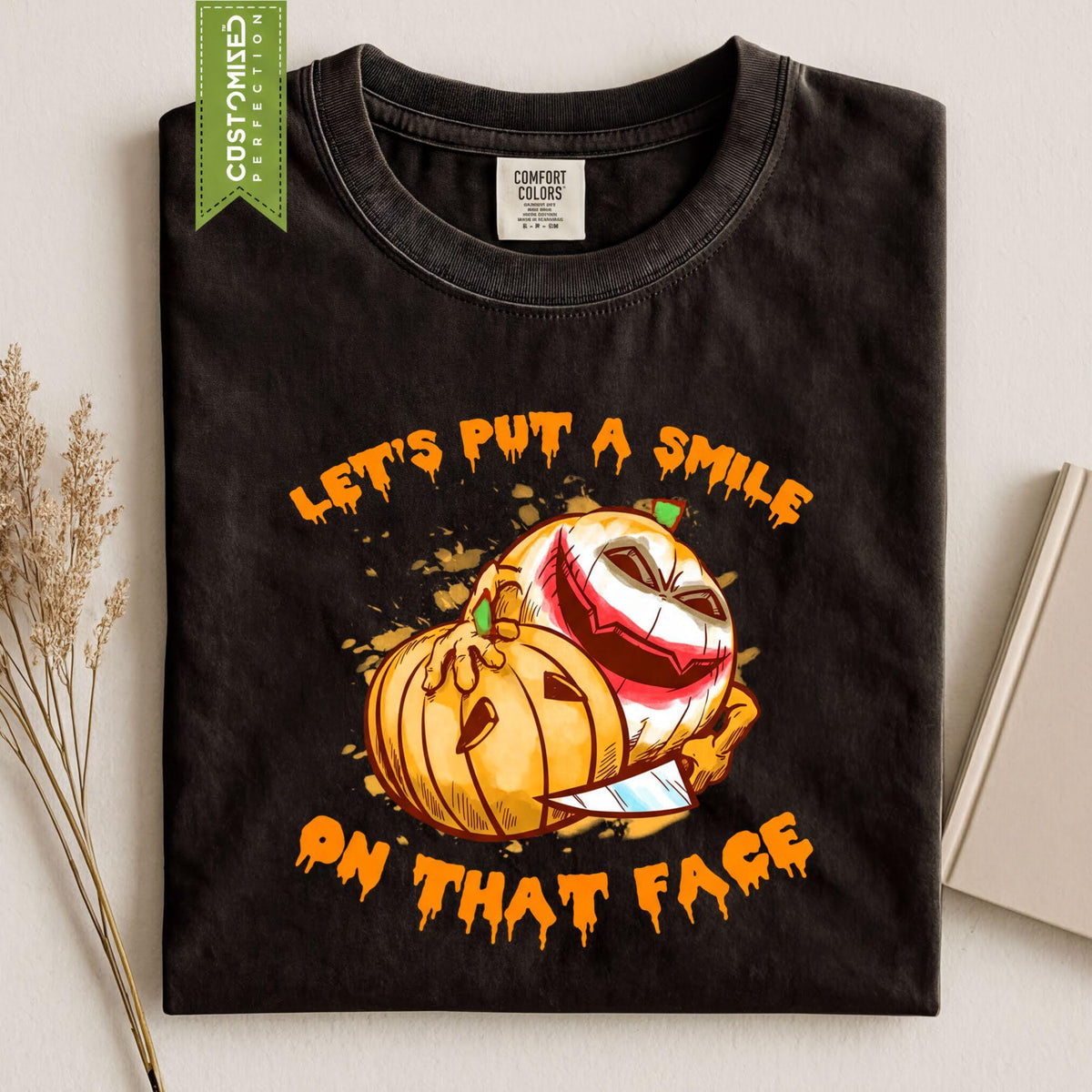 Comfort Colors® Halloween Joker Shirt, Funny Pumpkin TShirt, Trick Or Treat Tee, Fall Autumn Top