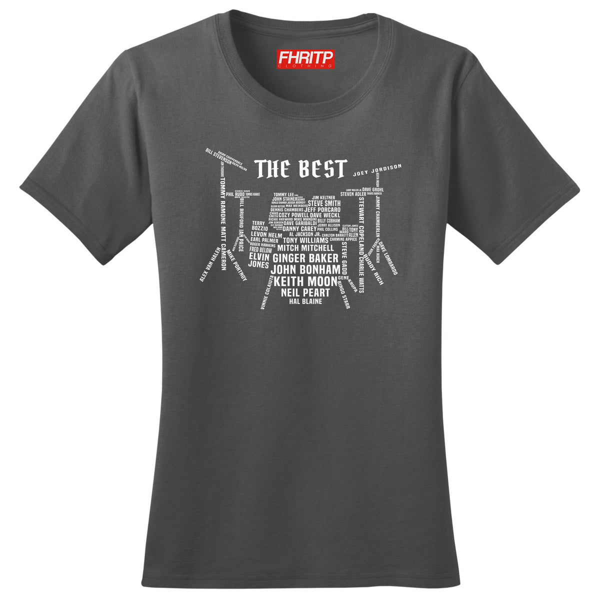 Ladies Drummer Legends Drum Kit Tribute T shirt Tee Top T-shirt