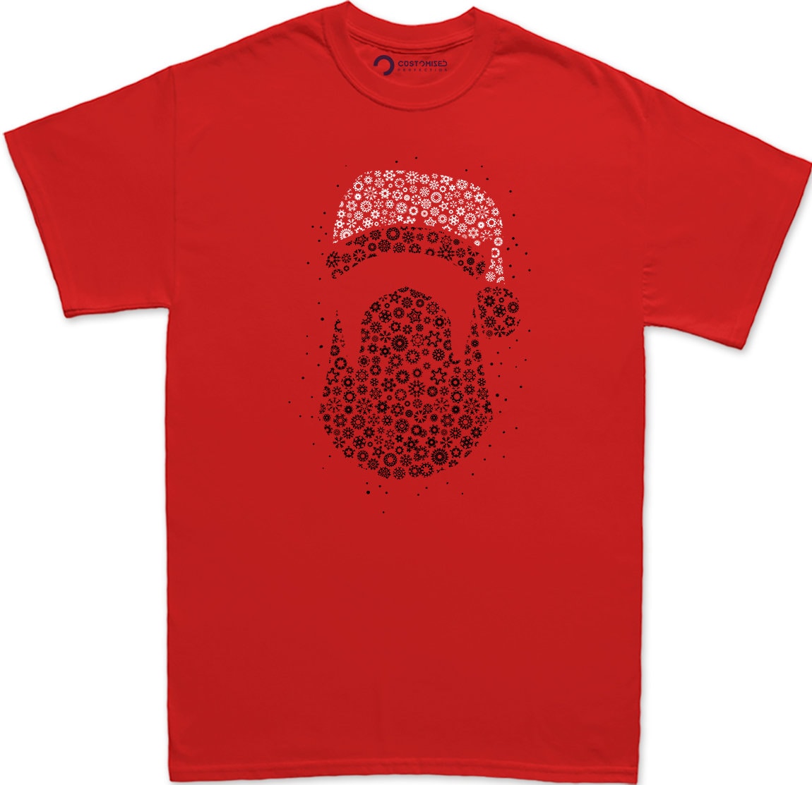 Funny Christmas Santa Shirt for Men, Funny Santa Face Shirt, Cool Santa Shirt, Family Christmas Shirt, Holiday Shirt, Santa Shape Gift Shirt