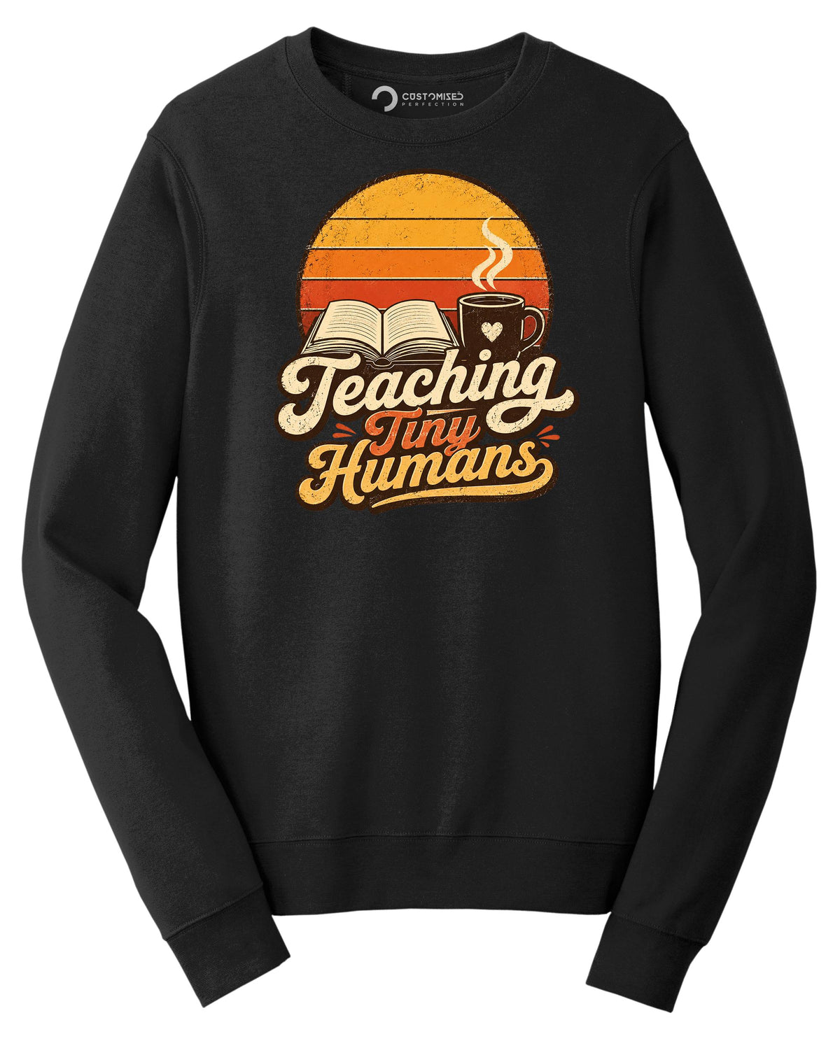 Teaching Tiny Humans Shirt | Vintage Retro Teacher Tee | Coffee Book Lover Top