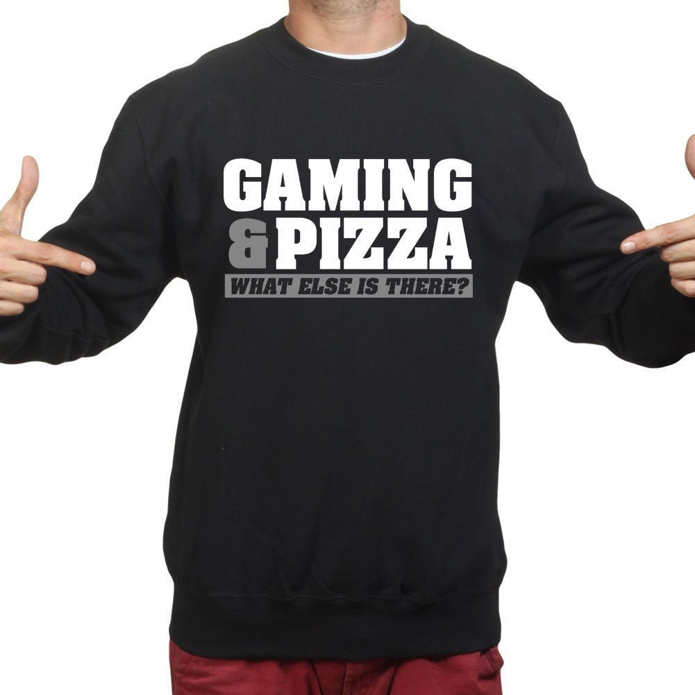 Gaming and Pizza Gamer Video Game Funny Sweatshirt