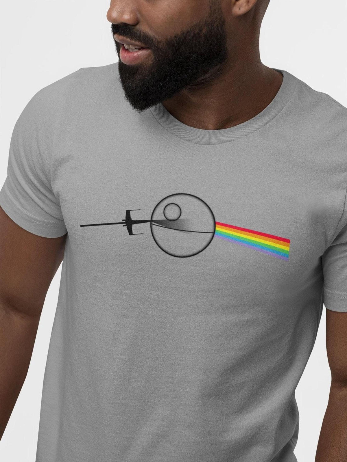 Dark Side of the Death Star T-Shirt: Rainbow Moon Tee