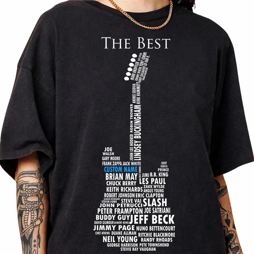 Custom Guitarist Shirt, Guitar Shirt for Men, Personalized Guitar Gift, Guitar Lover Gift, Guitar Legends T-shirt, Gift for Guitar Players