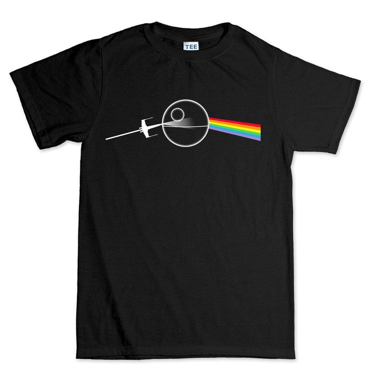 Dark Side of the Death Star T-Shirt: Rainbow Moon Tee