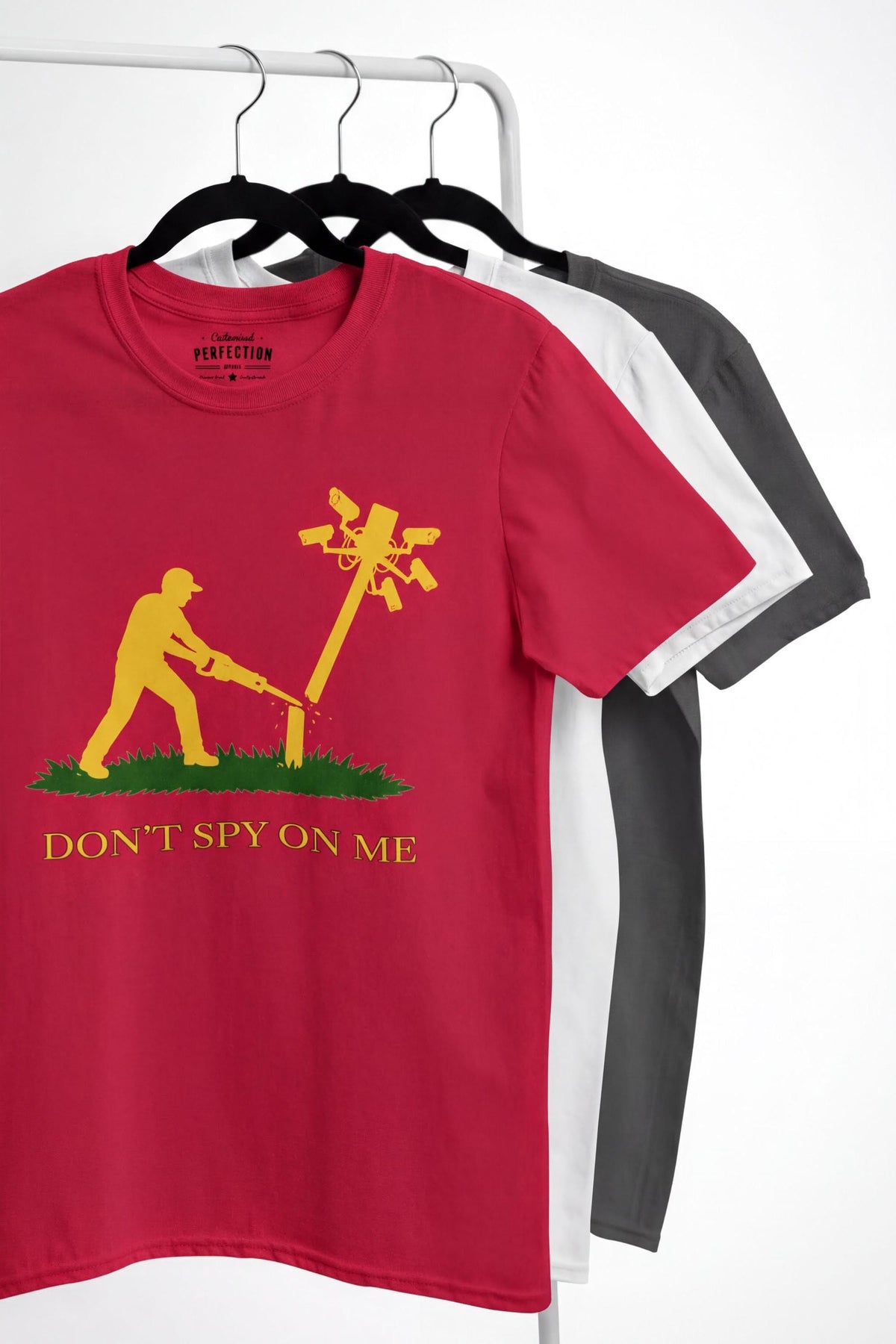 Comfort Colors® Flock Camera Shirt, Dont Spy on Me Tee, Anti Surveillance Political Tshirt