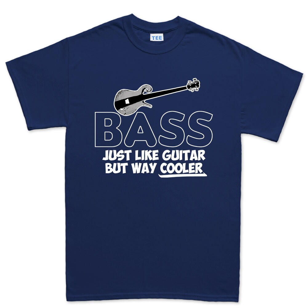 Mens Bass Cooler Than Guitar Funny Bassist T shirt Tee Top T-shirt