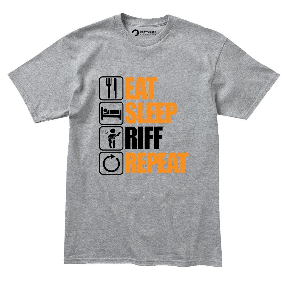 Funny Guitar Player Shirt, Rock Riff Humor for Men
