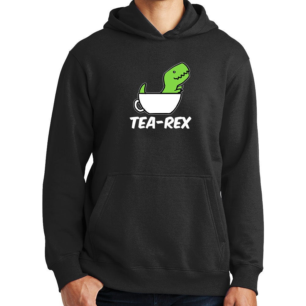 Tea Rex T-Rex Funny Dinosaur Parody Hoodie