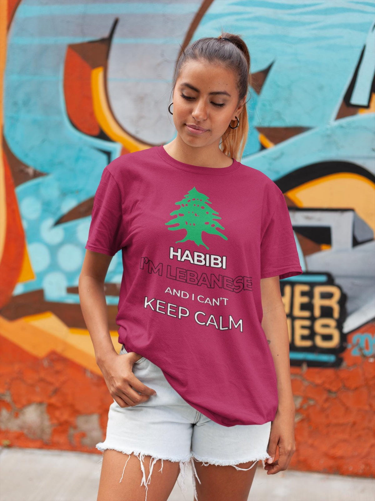 Habibi I'm Lebanese T-Shirt, Cedar Tree Lebanon Hoodie, Cant Keep Calm Sweatshirt, Lebanese Pride Gift Idea For Her Family