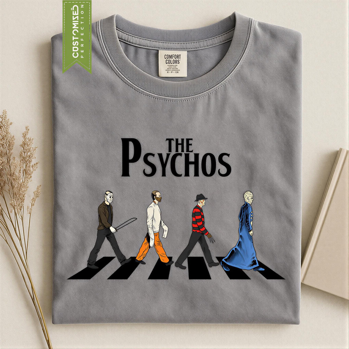 Comfort Colors® The Psychos Halloween Shirt, Slasher Movie Tee, Horror Characters Tshirt