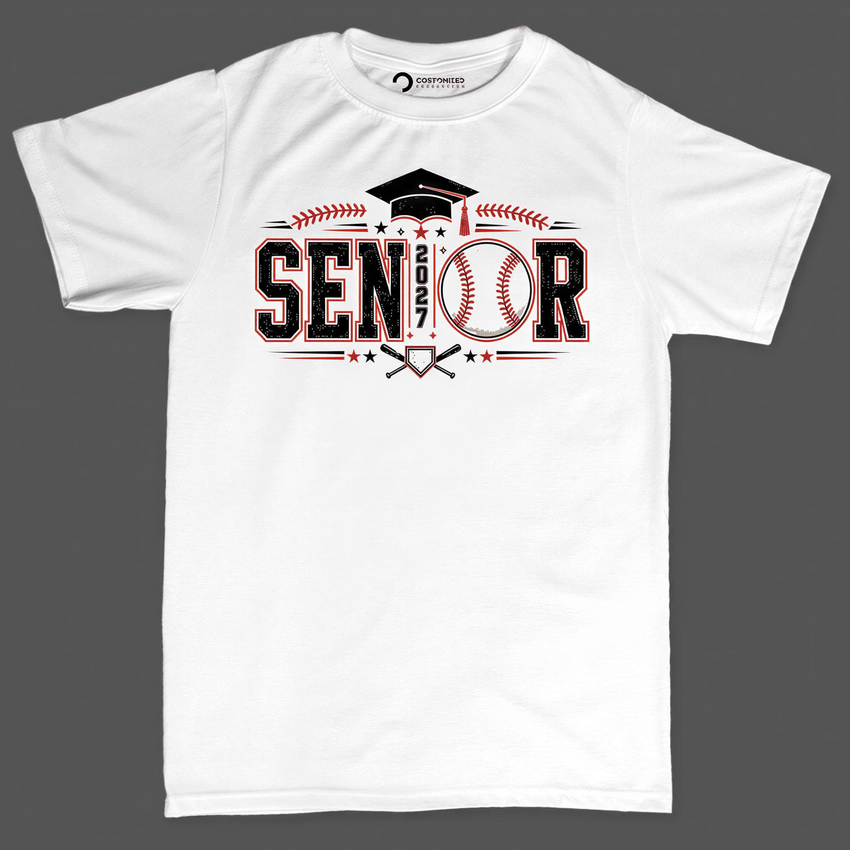 Baseball Senior 2027 Shirt, Senior Night Baseball T-Shirt, Class of 2027 Ballplayer Hoodie, Grad Cap Tee Gift