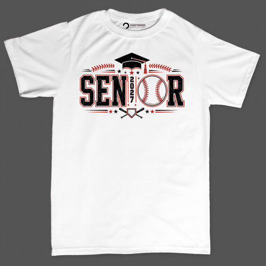 Baseball Senior 2027 Shirt, Senior Night Baseball T-Shirt, Class of 2027 Ballplayer Hoodie, Grad Cap Tee Gift