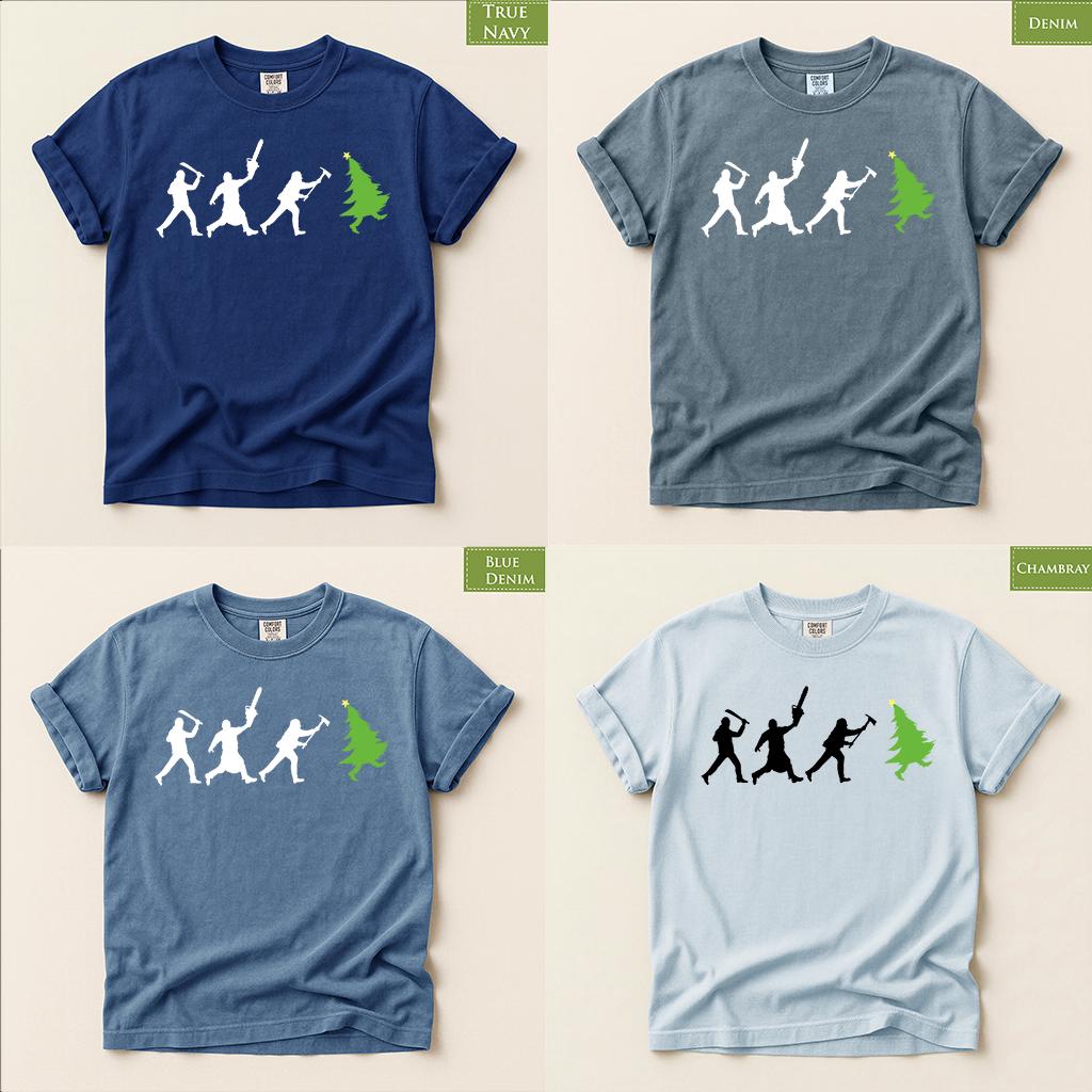 Comfort Colors® Christmas Tree Warrior Shirt, Funny Holiday Tee, Christmas Tree Graphic, Festive Winter Gift
